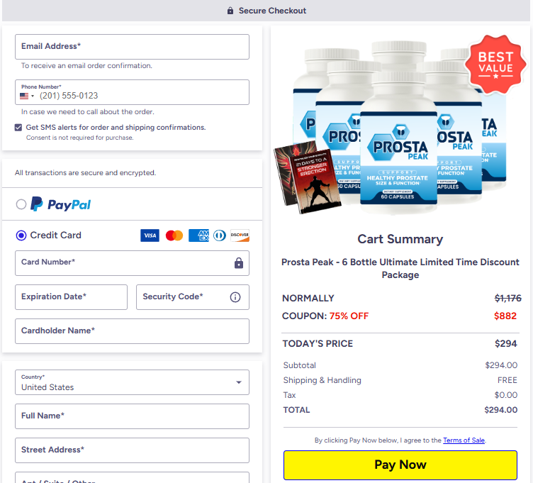ProstaPeak Secure Billing Interface